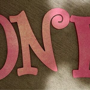 94-Hot Pink Glitter letters